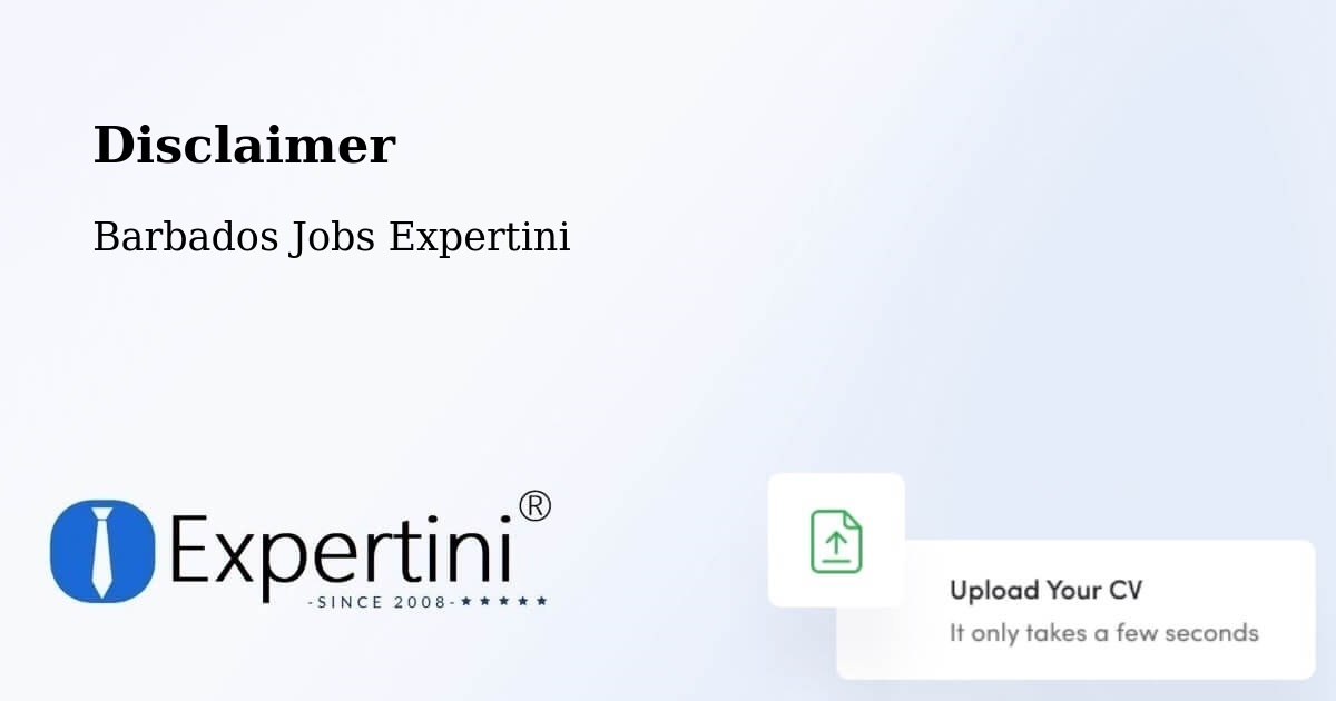 Disclaimer – Barbados - Barbados Jobs Expertini